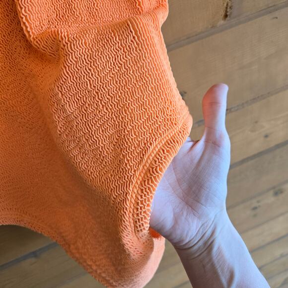 Kut & So Ribbed One Piece Swimsuit Tummy Control Scoop Back NWT L/XL High Cut - Picture 5 of 6